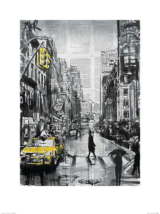 Plakat Loui Jover - Brooklyn Cab kunsttryk, Loui Jover (40 x 50 cm)