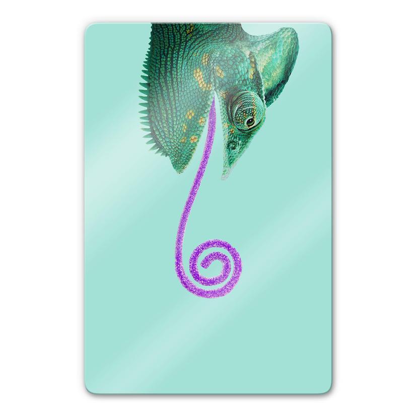 Glasschilderij Loose - Candy Chameleon