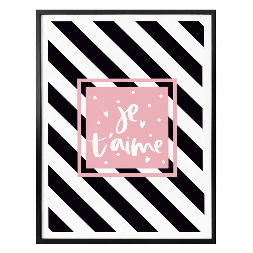 Poster Je t'aime rétro