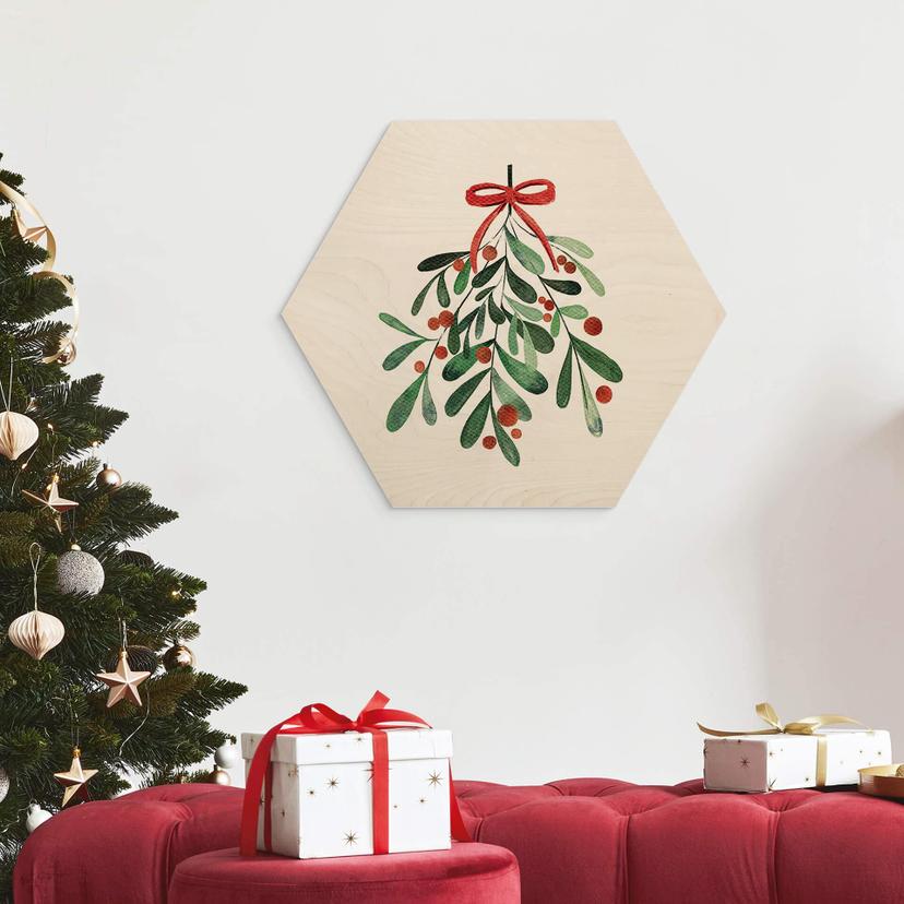 Esagono in legno Kristina - Mistletoe Christmas