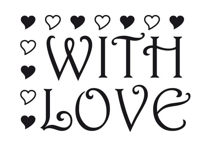Adesivo murale - With Love