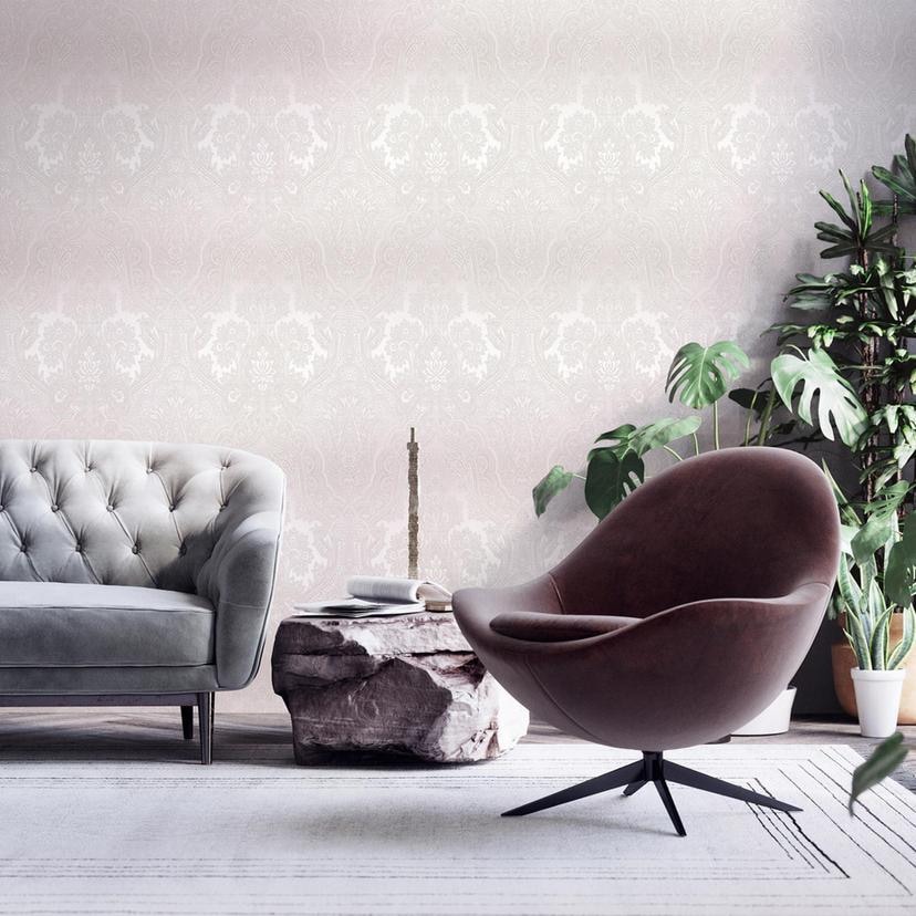 Livingwalls Paisley Tapete My Home My Spa Vliestapete Romantic Home grau