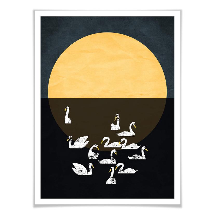 Poster Kubistika - Swan Lake