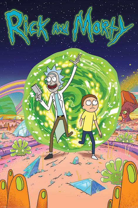 Poster, film poster Rick and Morty - Portal 61x91,5 cm