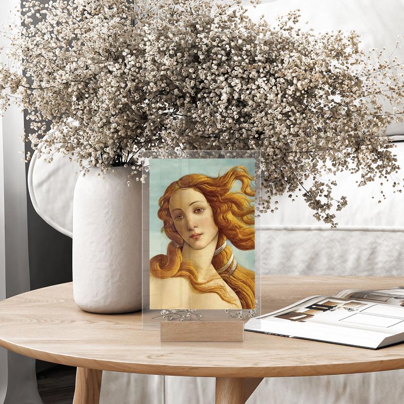 Decorazione da tavolo in vetro acrilico Ritratto di Venere - Ispirato a Botticelli