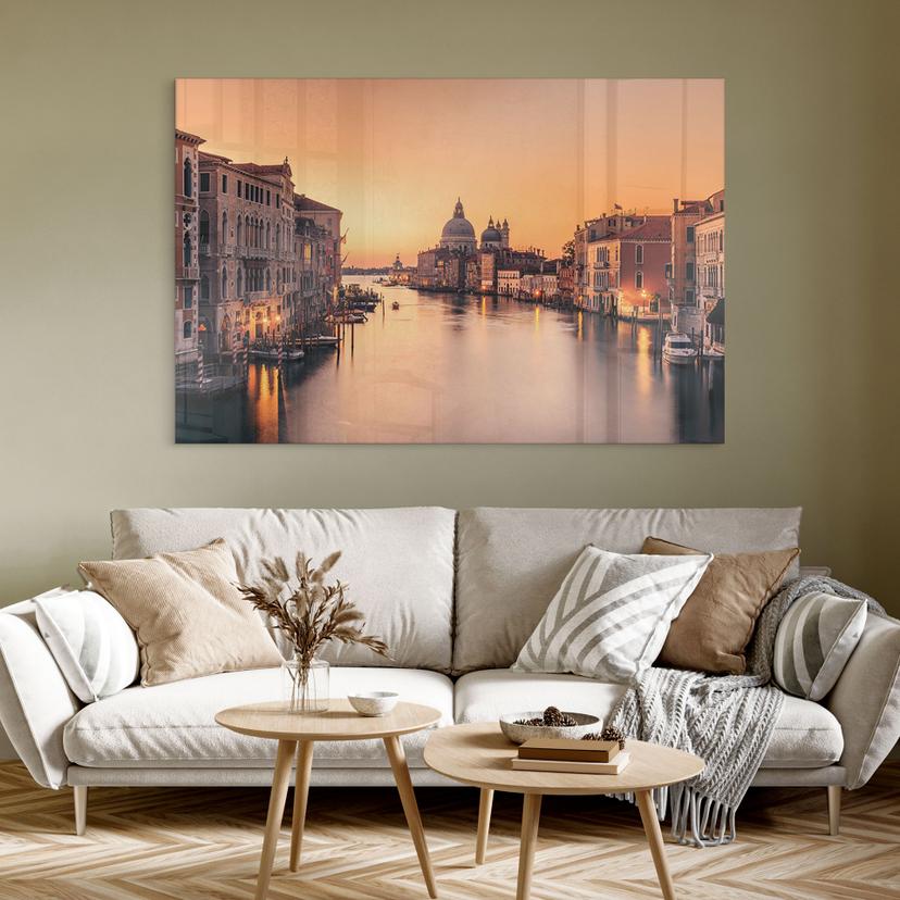 Tableau sur verre acrylique Coucher de soleil à Venise - Zhang
