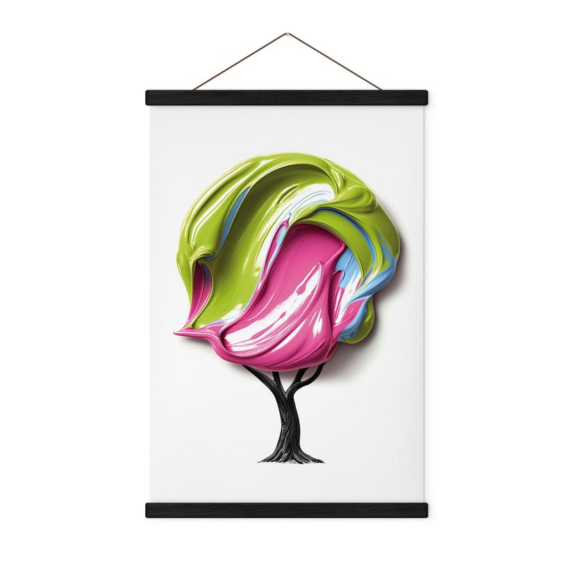 Póster de tela con colorida corona 3D - Mielu