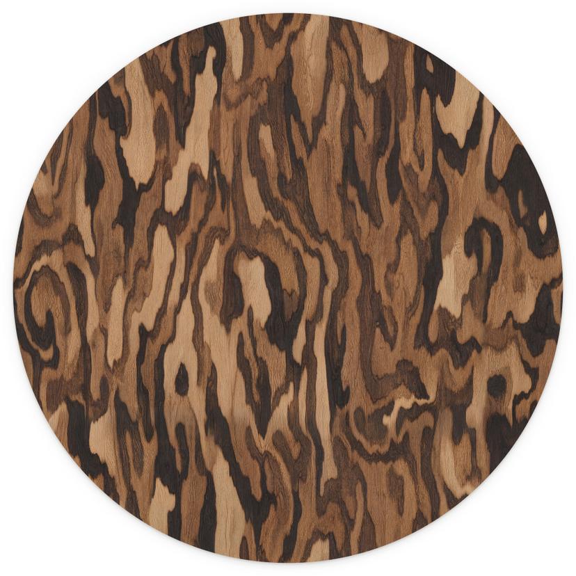Fototapete Ettore Walnut - Abstrakte Holzmaserung - Sir Edward x Grigory Gladarev - Rund
