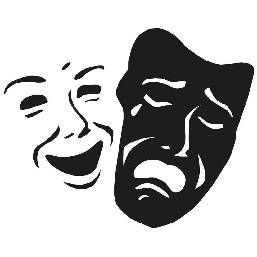 Sticker mural - Masques