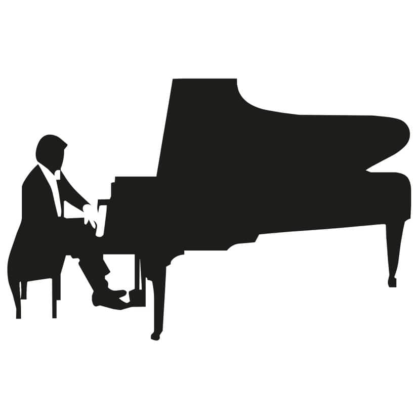 Wallsticker Piano manden