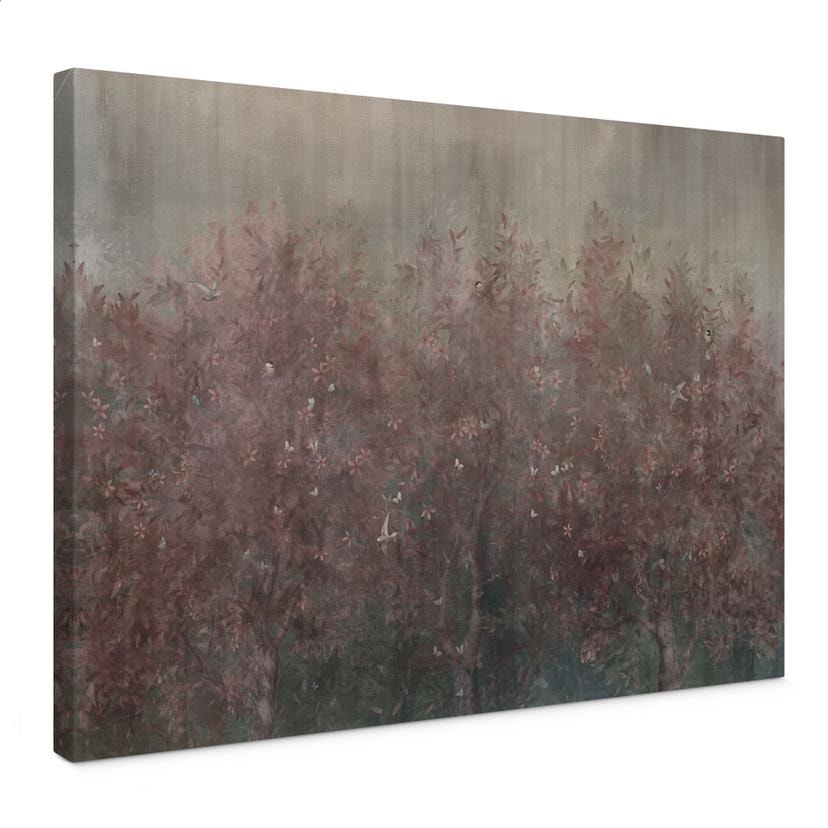 Canvas schilderij bos in warme herfsttinten - Ms Tiff