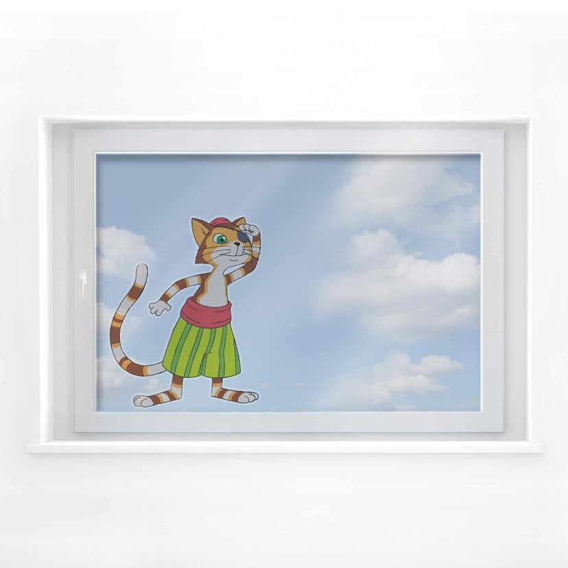 Fensterbild Pettersson und Findus - Findus Ahoi