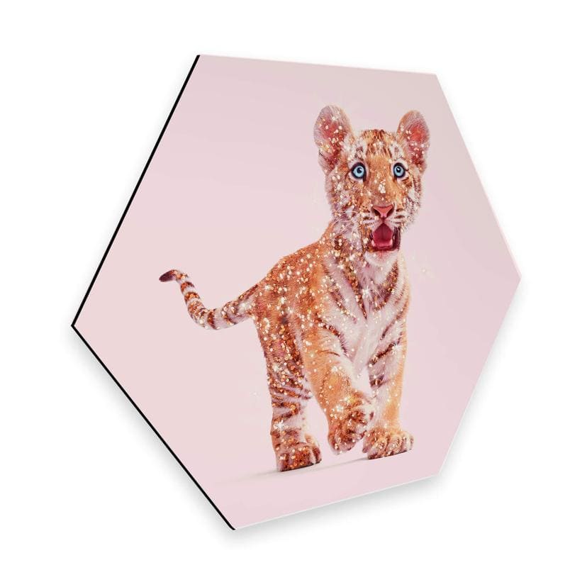 Hexagone - Alu-Dibond Loose - Tigre à paillettes