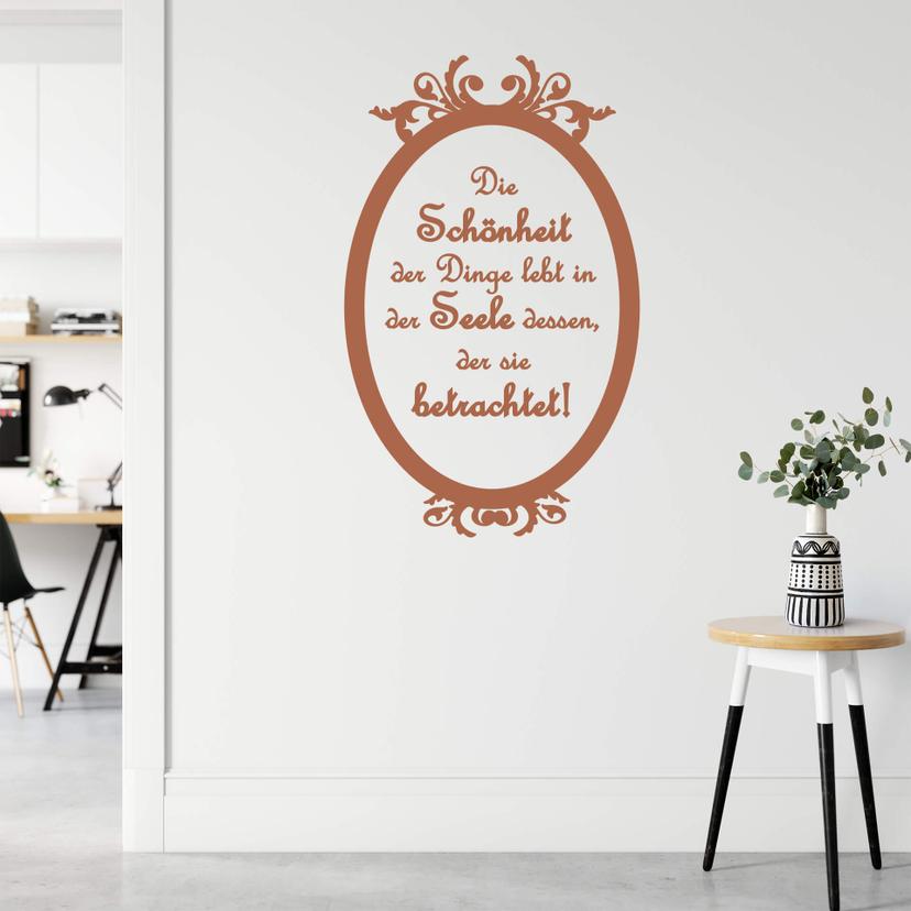 Wandtattoo Die Schönheit der Dinge...