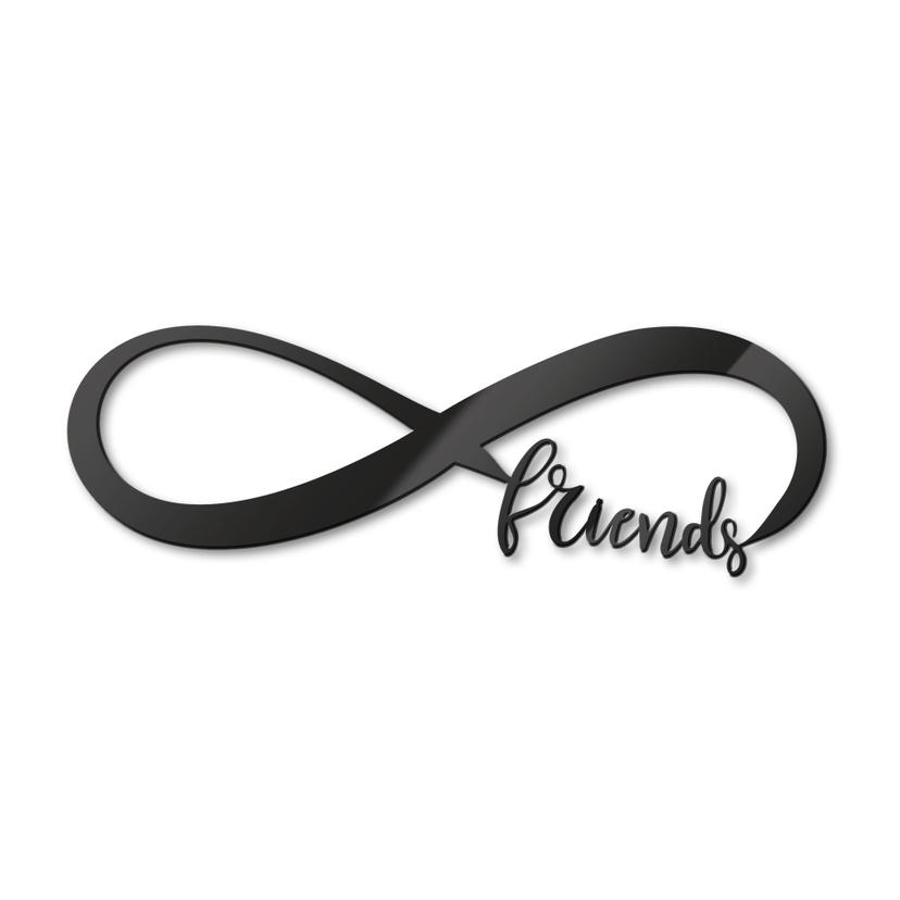 Lettre décorative en verre acrylique - Friends infini