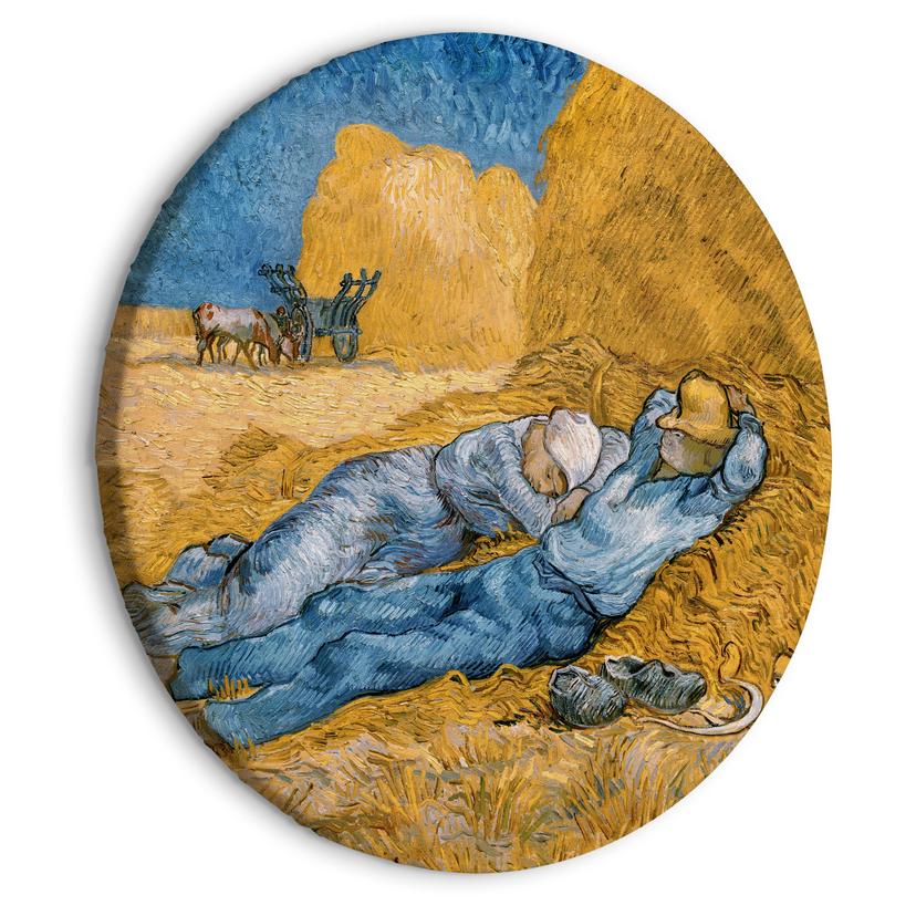 Rundes Leinwandbild van Gogh - Mittagsrast