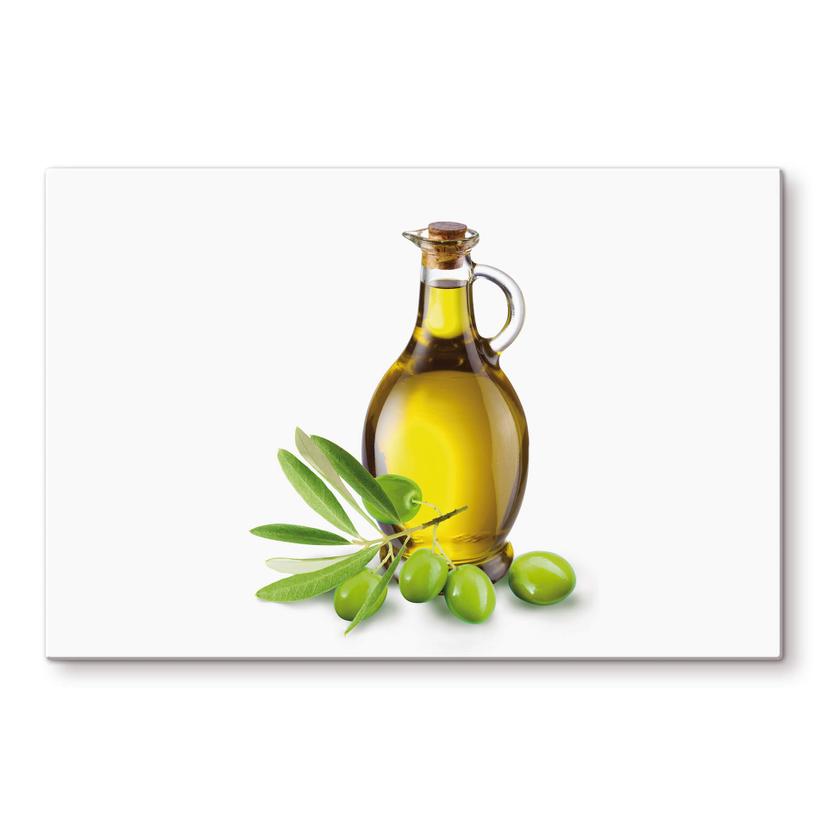 Pannello paraschizzi - Olive e una bottiglia