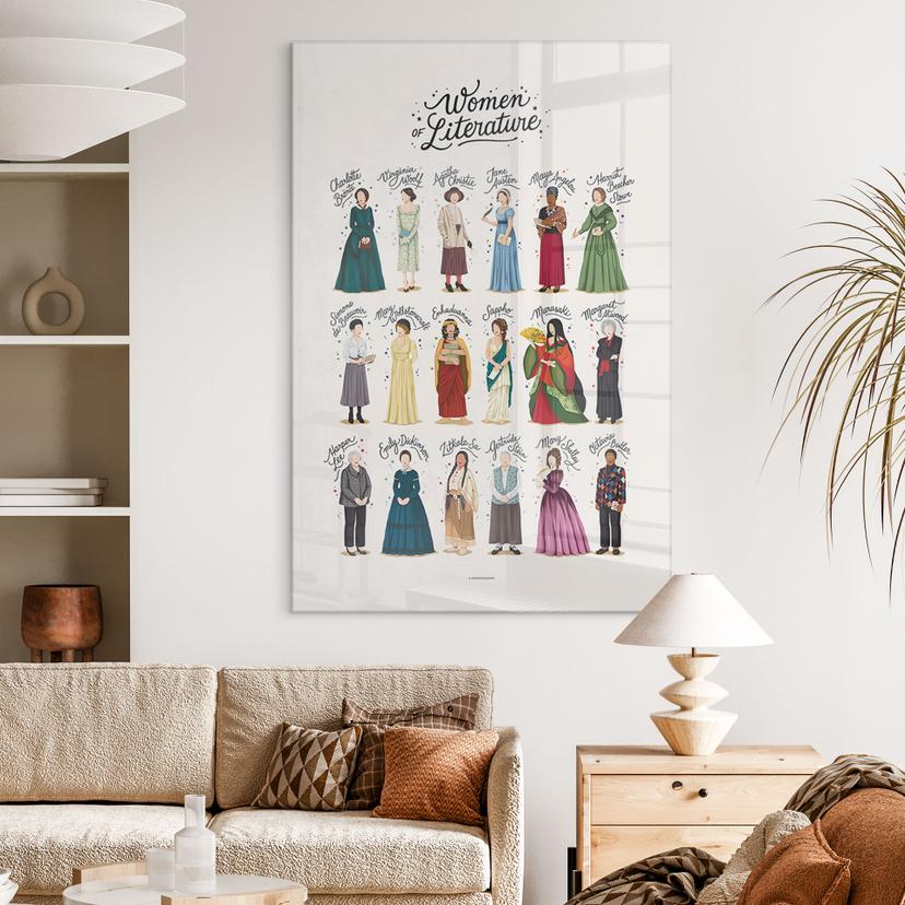 Tableau sur verre acrylique Femmes célèbres dans la littérature - Tohmé