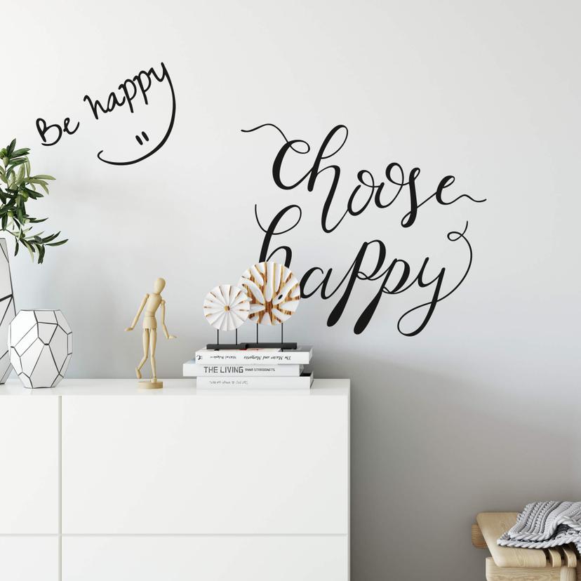Wallsticker -  Slogan -  Happy