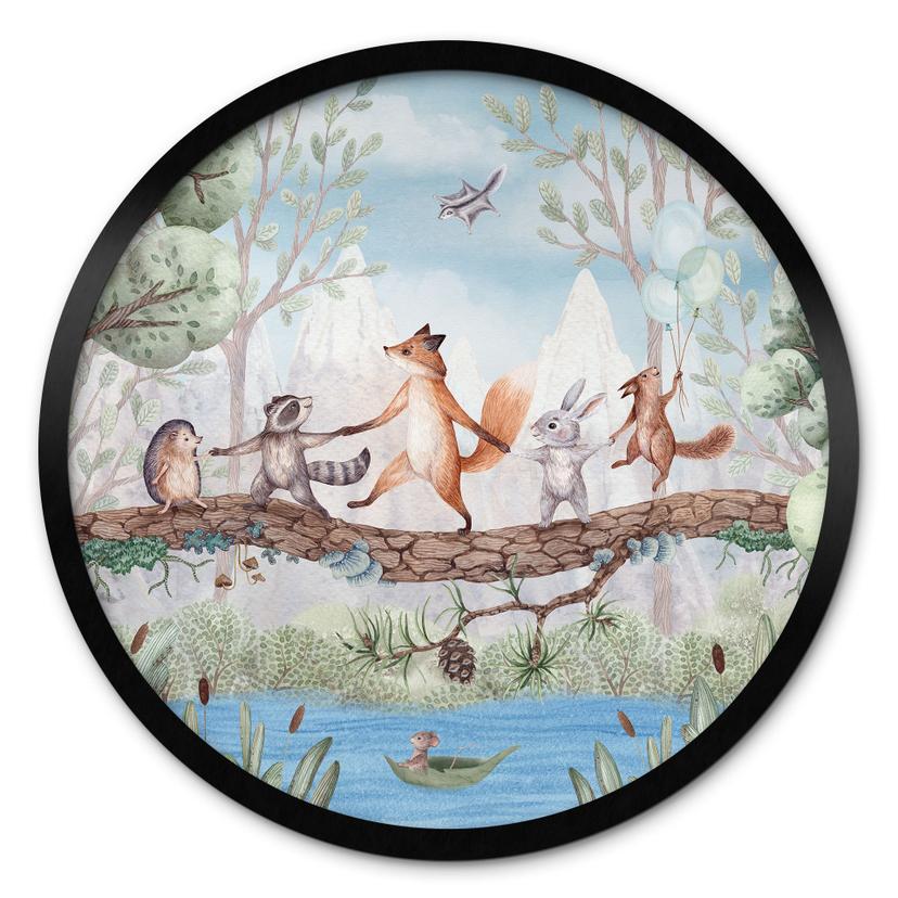 Poster Dierenuitstapje in de Natuur - Oliver Robins - Rond