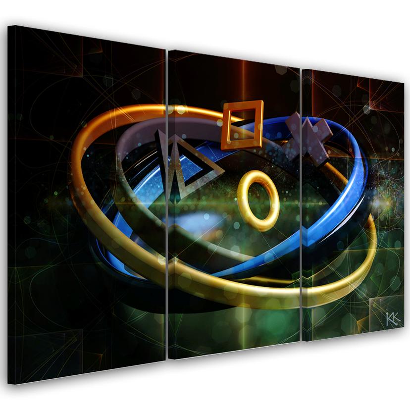 Canvas print 3 dele, knapper til controlleren