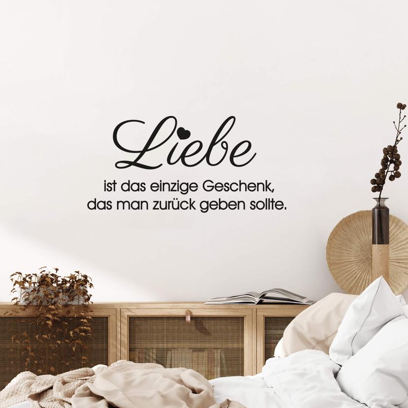 Wandtattoo Liebe ist das einzige…