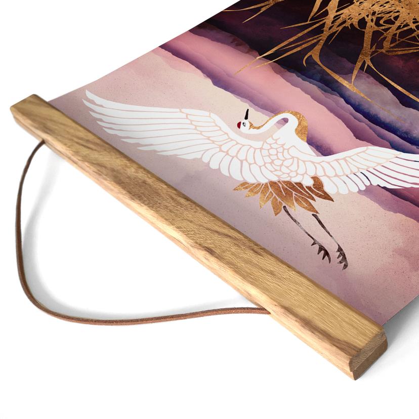 Textil poster Elegant Crane - SpaceFrog Designs