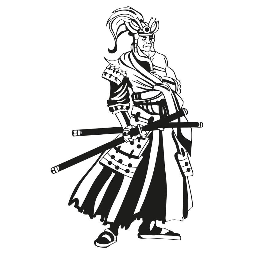 Sticker mural - Samourai