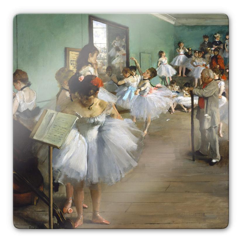 Glasschilderij Degas - Dansles