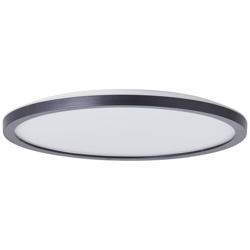 Aufbaupaneel Claire, schwarz, Ø 29,4 cm, Innenleuchte, Neutralweiß