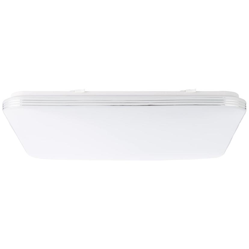 Wand- und Deckenleuchte Amelie, silber, weiß, 54 x 54 cm, Deckenlampe