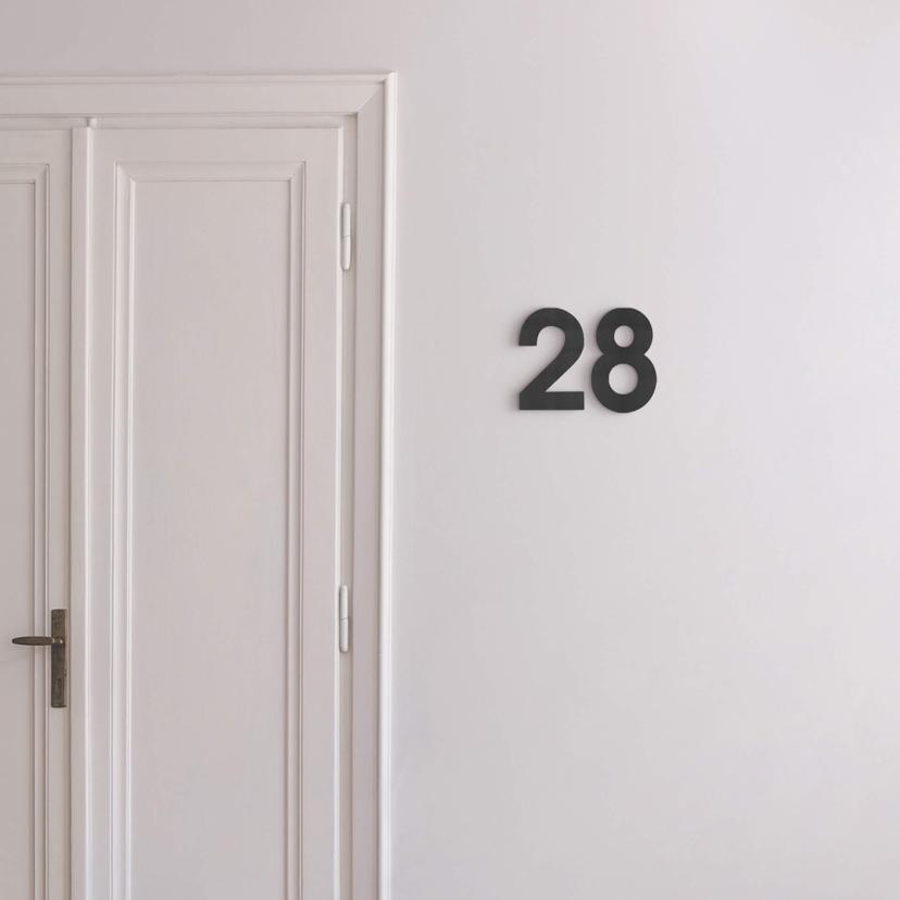 MDF - chiffres en bois - numéro de maison moderne