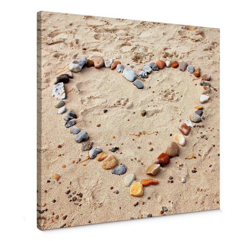 Lienzo playa del amor - cuadrado