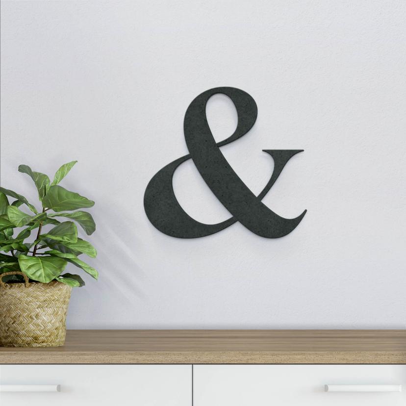 Lettres décoratives en bois MDF - Esperluette