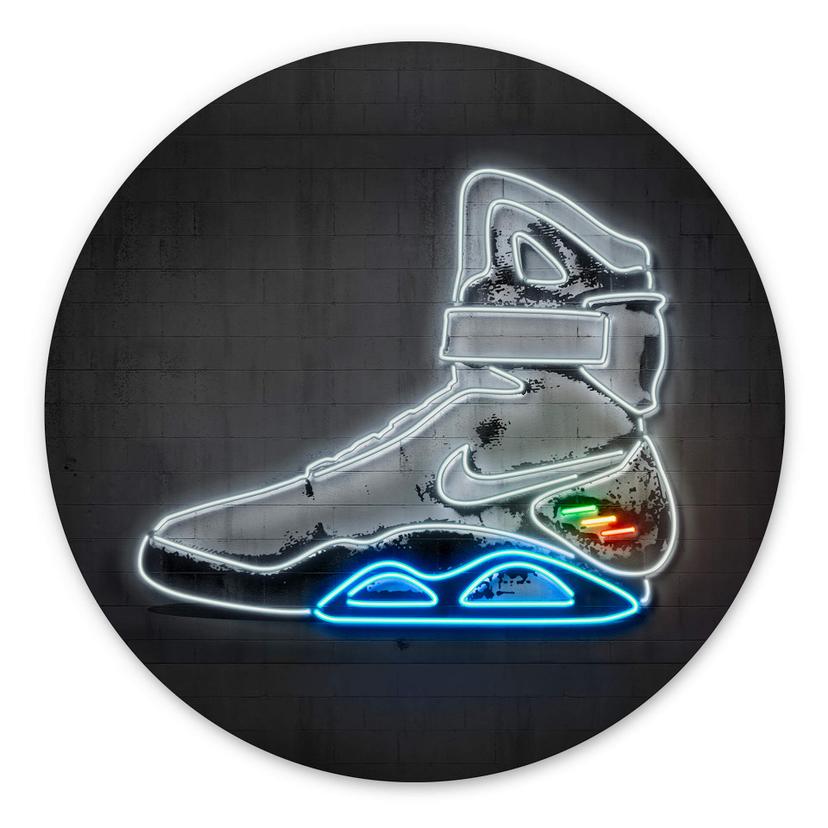 Tableau sur alu-Dibond rond Mielu - Future Sneaker