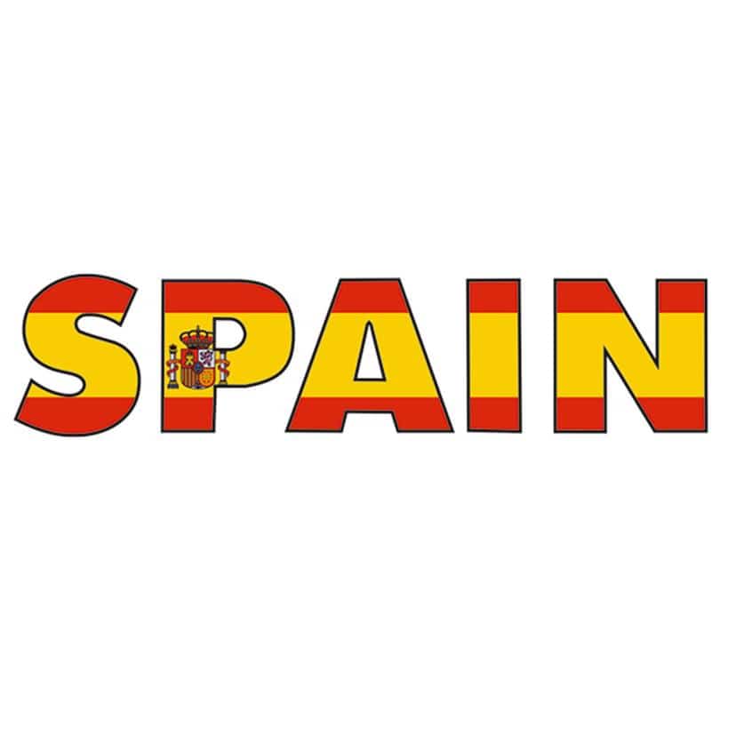 Scritta "Spain"