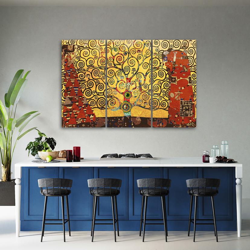 Stampa su tela in 3 pezzi, Albero della vita