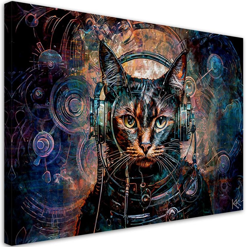 Canvasbillede, Futuristisk abstrakt kat
