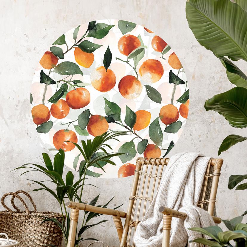 Wall Sticker Frugtagtige mandariner - UN Designs