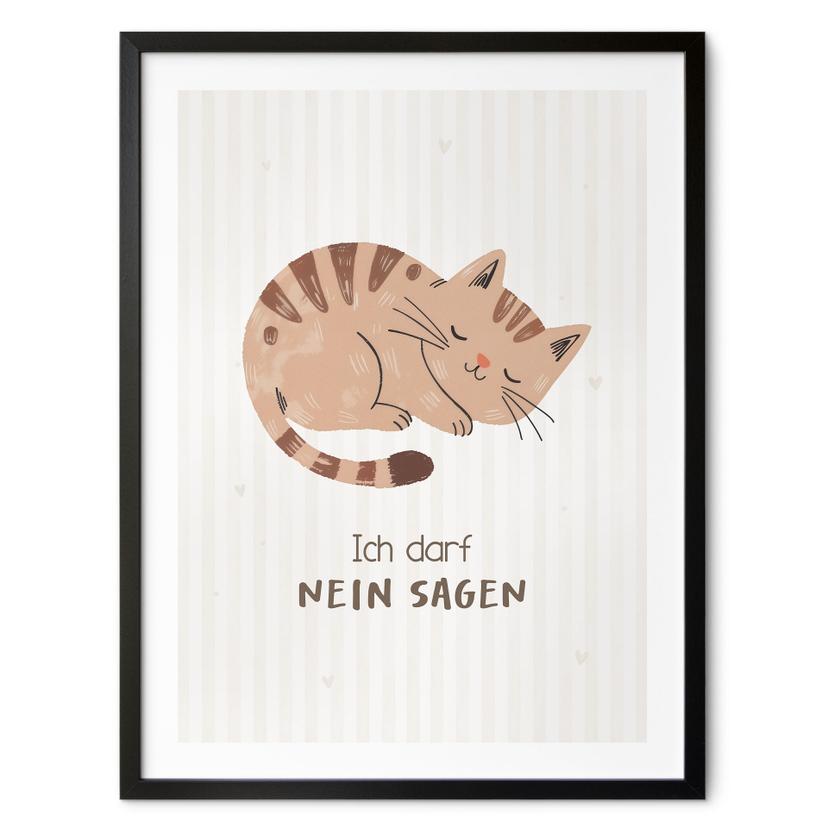 Kinder-Poster 'Ich darf nein sagen' mit Katze