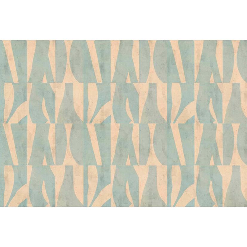 Carta da parati con foto astratte in azzurro e beige - Carta da parati in tessuto non tessuto con mo