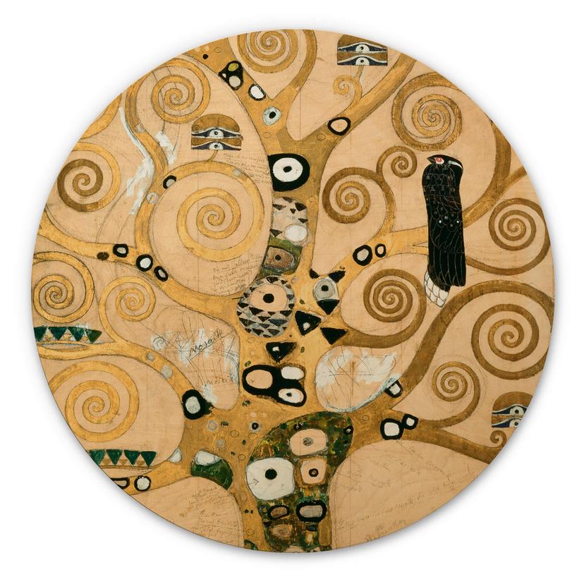 Billede af træ Klimt - Livets træ - Rundt
