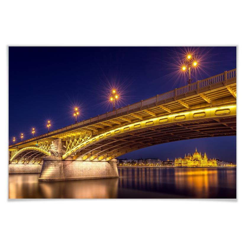 Poster - Mørkeberg - Budapest la nuit