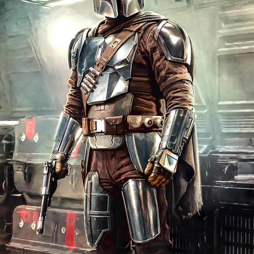 Vlies Fototapete - Mandalorian Fight Posture - 200 x 280 cm