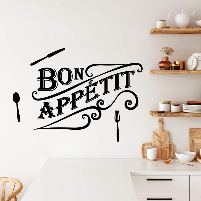 Sticker mural Bon Appétit - Vintage