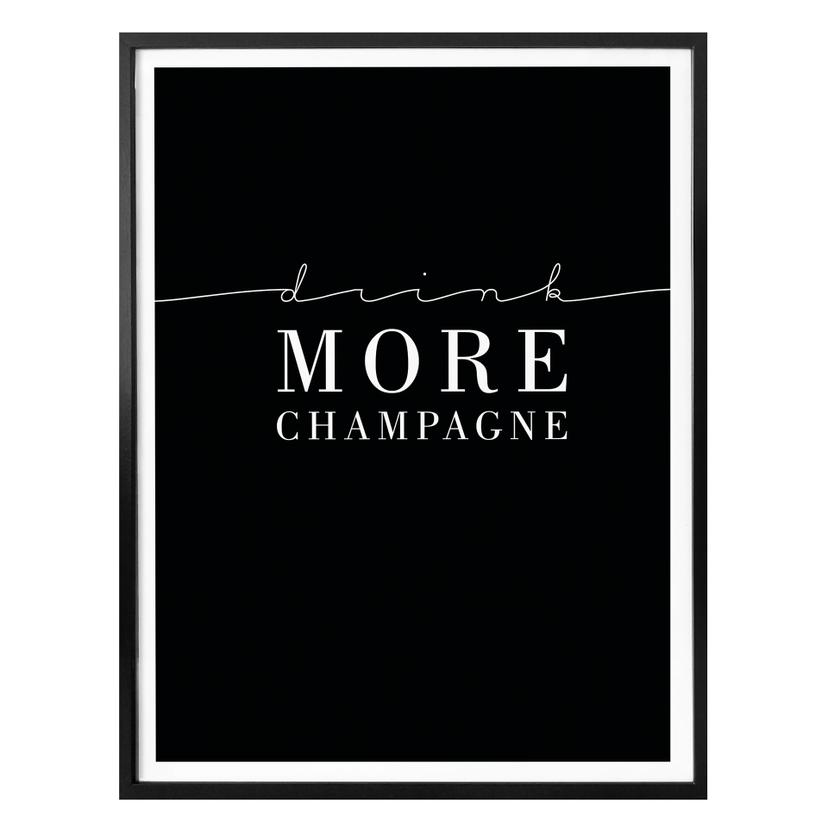 Póster Beber más champán