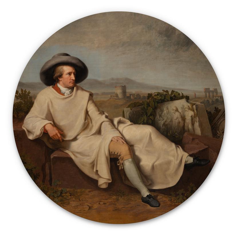 Billede af træ Tischbein - Goethe i den romerske Campagna - Rund