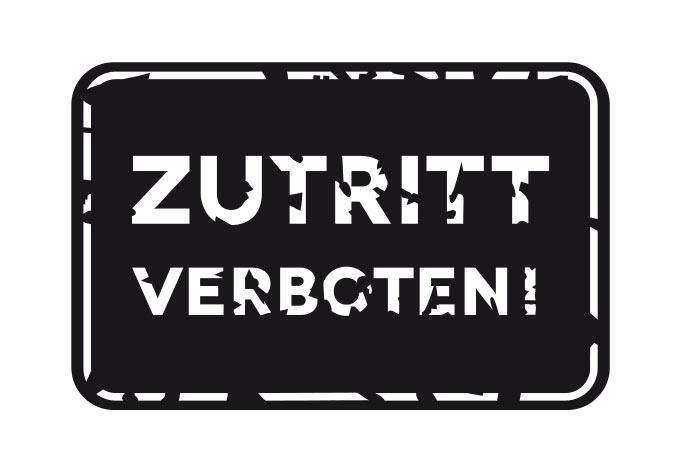Wandtattoo Zutritt verboten! 01
