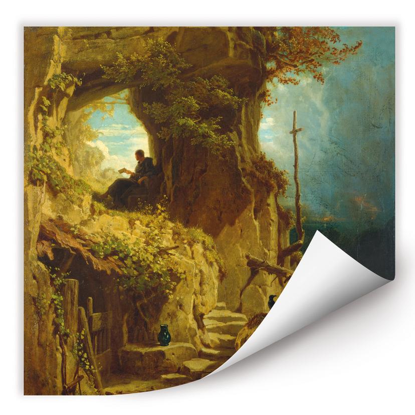 Zelfklevende Poster - Spitzweg - The Hermit