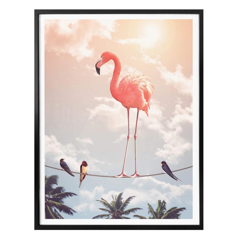 Póster Suelto - Flamingo y sus amigos